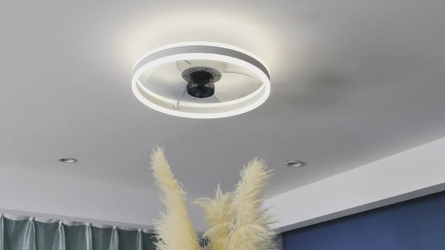 Modern Ceiling Fan (With Lighting) Silent LED Dimmable Ceiling Fan (With Remote Control) for Bedroom Study Dining Room,